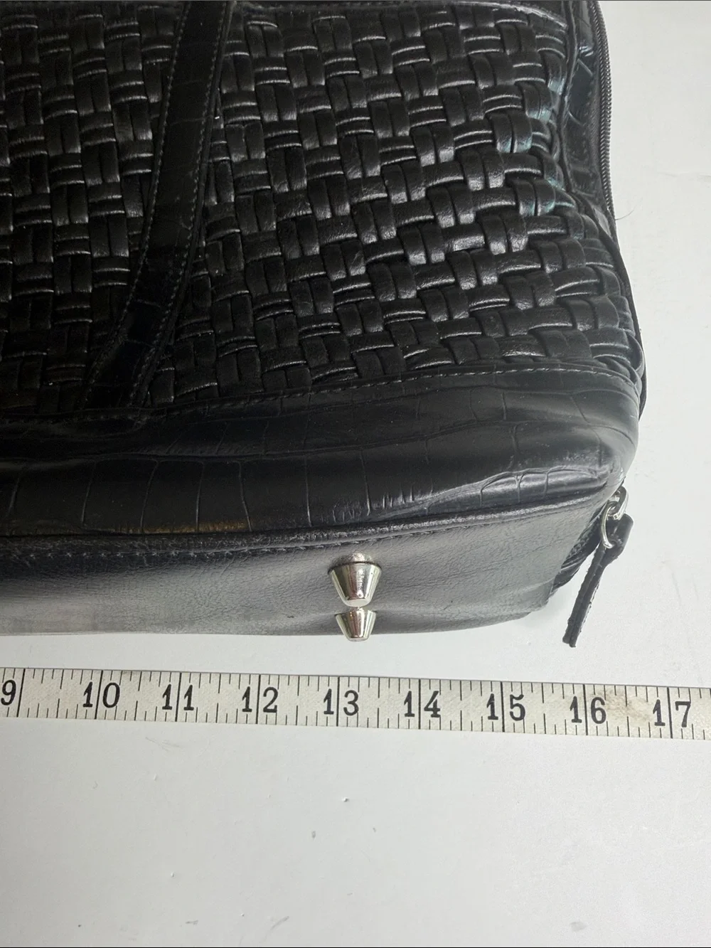 Coldwater Creek Black Leather Laptop/Computer Handbag Tote